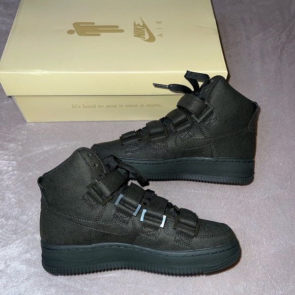 Nike Air Force 1 x Billie Eilish Dark Green & Black Hi-Top Wmns Size 5.5 New - Picture 2 of 14